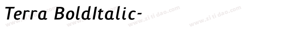 Terra BoldItalic字体转换